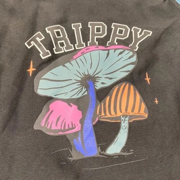 Rue21 Varsity Bomber Jacket Men's Medium Black Teal Trippy Wild Life Graphic EUC - Picture 12 of 13